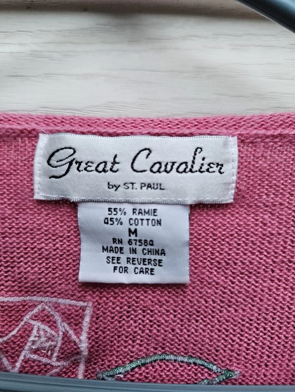 Whimsical Embellished Insect Pink Knit Sweater Short Sleeve Snail Mushroom 90s‎